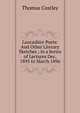 Lancashire Poets: And Other Literary Sketches ; in a Series of Lectures Dec. 1895 to March 1896, Thomas Costley 
