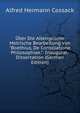 ?ber Die Altenglische Metrische Bearbeitung Von "Boethius, De Consolatione Philosophiae.": Inaugural-Dissertation (German Edition), Alfred Hermann Cossack 