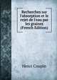 Recherches sur l'absorption et le rejet de l'eau par les graines (French Edition), Henri Coupin 