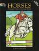 HORSES: Stained Glass Coloring Book, Green John 