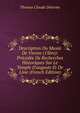 Description Du Mus?e De Vienne (1S?re): Pr?c?d?e De Recherches Historiques Sur Le Temple D'auguste Et De Livie (French Edition), Thomas Claude Delorme 
