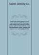 Hand and power pumps for all uses; cistern and force pumps, well pumps and cylinders, spray pumps and nozzles, hydralic rams and pneumatic water . pumps, air compressors and pumps for spe, Salem Deming Co. 