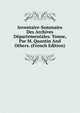 Inventaire-Sommaire Des Archives Departementales. Yonne, Par M. Quantin And Others. (French Edition), 