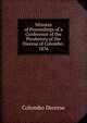 Minutes of Proceedings of a Conference of the Presbytery of the Diocese of Colombo . 1876, Colombo Diocese 