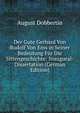 Der Gute Gerhard Von Rudolf Von Ems in Seiner Bedeutung Fur Die Sittengeschichte: Inaugural-Dissertation (German Edition), August Dobbertin 