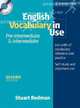 English Vocabulary in Use Pre-Intermediate & Intermediate. Second edition. Self-study and classroom use + CD, Redman/Edwards 