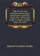 Sale of rare and valuable manuscripts, autographs, portraits, maps, etc., of the late Saml. G. Drake: Friday, Sept. 29, 1876, Samuel Gardner Drake 