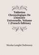 Tablettes Chronologiqes De L'histoire Universelle, Volume 1 (French Edition), Nicolas Lenglet Dufresnoy 