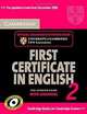 Cambridge First Certificate in English 2. With answers; Officiale Examination papers from University of Cambridge ESOL Examinations, Cambridge ESOL 