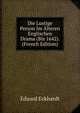 Die Lustige Person Im Alteren Englischen Drama (Bis 1642). (French Edition), Eduard Eckhardt 