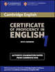 Cambridge Certificate of Proficiency in English 1. Student's Book with answers, 
