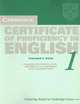 Cambridge Certificate of Proficiency in English 1 Teacher's Book: Examination papers from the University of Cambridge Local Examinations Syndicate, of Cambridge Local Examinations Syndicate University 