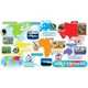 World Continents Bulletin Board Set (37 pieces), 