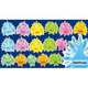 Phonics Peacock bulletin board (96 pieces), 