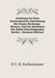 Anleitung Zu Einer Systematischen Einrichtung Des Staats-Rechungs-Wesens, Und Zur Kenntniss Der Dahin Einschlagenden Rechte . (German Edition), D C. H. Eschenmayer 