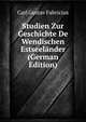 Studien Zur Geschichte De Wendischen Estseelander (German Edition), Carl Gustav Fabricius 