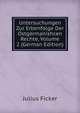 Untersuchungen Zur Erbenfolge Der Ostgermanishcen Rechte, Volume 2 (German Edition), Julius Ficker 