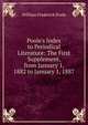 Poole's Index to Periodical Literature: The First Supplement, from January 1, 1882 to January 1, 1887, William Frederick Poole 