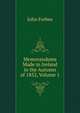 Memorandums Made in Ireland in the Autumn of 1852, Volume 1, John Forbes 