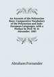 An Account of the Polynesian Race: Comparative Vocabulary of the Polynesian and Indo-European Languages. with a Preface by Prof. W. D. Alexander. 1885, Abraham Fornander 