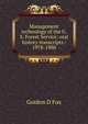 Management technology of the U.S. Forest Service: oral history transcripts / 1978-1980, Gordon D Fox 