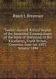 Twenty-Second Annual Report of the Insurance Commissioner of the State of Maryland, to His Excellency, Frank Brown, Governor. June 1st, 1893. Volume 1894, Rasin I. Freeman 
