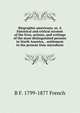 Biographia americana, or, A historical and critical account of the lives, actions, and writings of the most distinguished persons in North America, . settlement to the present time microform, B F. 1799-1877 French 