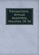 Transactions . Annual Assembly, Volumes 28-36, 