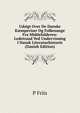 Udsigt Over De Danske K?mpeviser Og Folkesange Fra Middelalderen: Ledetraad Ved Undervisning I Dansk Literaturhistorie (Danish Edition), P Friis 
