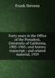 Forty years in the Office of the President, University of California, 1905-1945: oral history transcript / and related material, 1959, Frank Stevens 