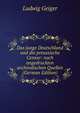 Das junge Deutschland und die preussische Censur: nach ungedruckten archivalischen Quellen (German Edition), Ludwig Geiger 