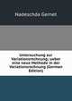 Untersuchung zur Variationsrechnung; ueber eine neue Methode in der Variationsrechnung (German Edition), Nadeschda Gernet 