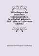 Mitteilungen der Munchner Entomologischen Gesellschaft Volume v. 51-52 (1961-62) (German Edition), Munchner Entomologische Gesellschaft 
