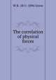 The correlation of physical forces, W R. 1811-1896 Grove 