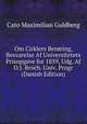 Om Cirklers Beroring, Besvarelse Af Universitetets Prisopgave for 1859, Udg. Af O.J. Broch. Univ. Progr (Danish Edition), Cato Maximilian Guldberg 