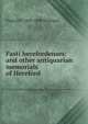 Fasti herefordenses: and other antiquarian memorials of Hereford, Francis T. 1829-1890 Havergal 