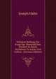 Voltaires Stellung Zur Frage Der Menschlichen Freiheit in Ihrem Verhaltnis Zu Locke Und Collins . (German Edition), Joseph Hahn 