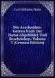 Die Arachniden: Getreu Nach Der Natur Abgebildet Und Beschrieben, Volume 3 (German Edition), Carl Wilhelm Hahn 
