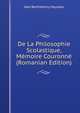 De La Philosophie Scolastique, Memoire Couronne (Romanian Edition), Jean Barthelemy Haureau 