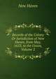 Records of the Colony Or Jurisdiction of New Haven, from May, 1653, to the Union, Volume 2, New Haven 