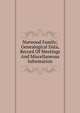 Norwood Family; Genealogical Data, Record Of Meetings And Miscellaneous Information, 