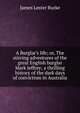 A Burglar's life; or, The stirring adventures of the great English burglar Mark Jeffrey; a thrilling history of the dark days of convictism in Australia, James Lester Burke 