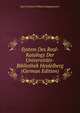 System Des Real-Katalogs Der Universitats-Bibliothek Heidelberg (German Edition), Karl Friedrich Wilhelm Zangemeister 