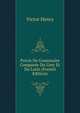 Precis De Grammaire Comparee Du Grec Et Du Latin (French Edition), Victor Henry 