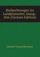Beobachtungen An Landplanarien. Inaug.-diss (German Edition), Lehnert Georg Hermann 