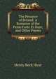 The Penance of Roland: A Romance of the Peine Forte Et Dure; and Other Poems, Henry Beck Hirst 