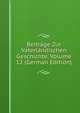 Beitrage Zur Vaterlandischen Geschichte, Volume 12 (German Edition), 