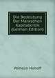 Die Bedeutung Der Marxschen Kapitalkritik (German Edition), Wilhelm Hohoff 