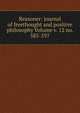 Reasoner: journal of freethought and positive philosophy Volume v. 12 no. 585-597, 