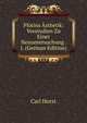 Plotins Asthetik: Vorstudien Zu Einer Neuuntersuchung . I. (German Edition), Carl Horst 